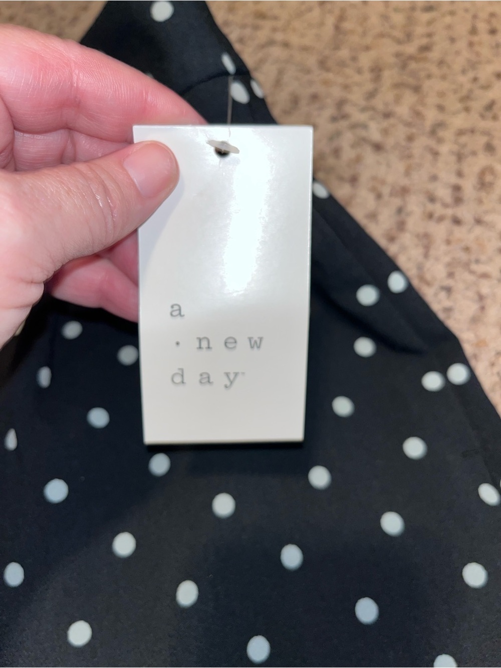 a new day Black with White Polka Dot Women’s High-Rise Shorts - Picture 2 of 8
